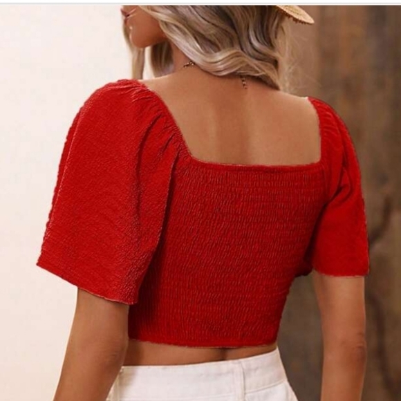 Womens dressy Short sleeve crop tops set of 2 New - Picture 4 of 4